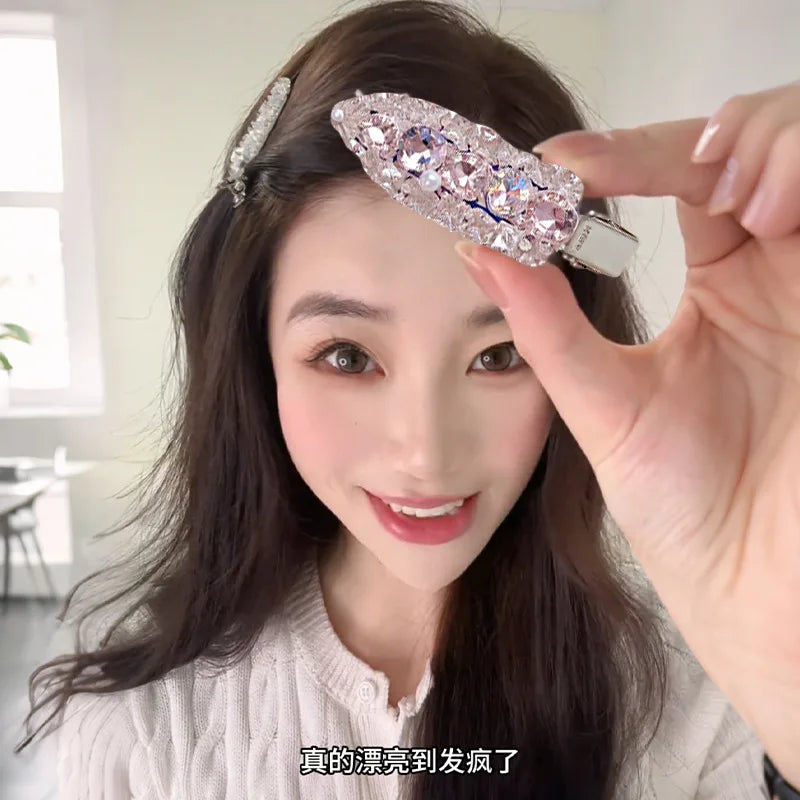 2026 Korea Cute Shiny Rhinestone Hairpins Women Girls Hair Clips Pins Barrettes Accessories Hairclip Headwear Headdress Ornament